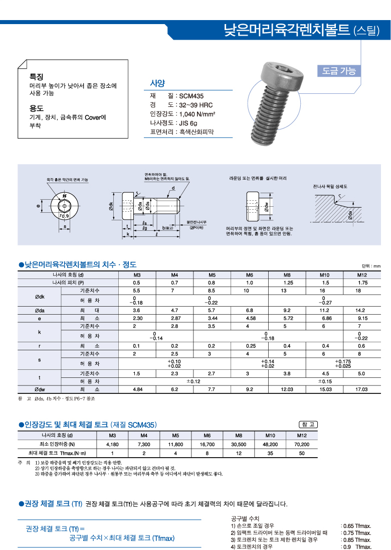 낮은머리볼트